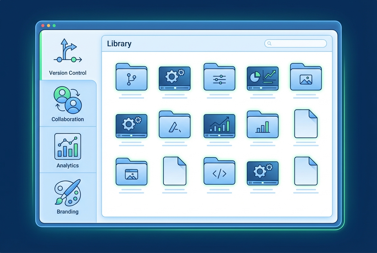 SOP creation software interface showing organized documentation library